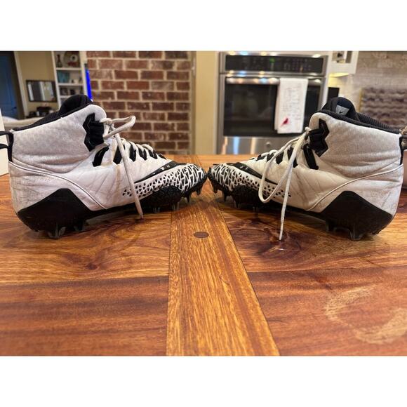 Nike Force Savage Black White Men's Football Cleats Laces Sz 9.5 - Picture 2 of 10